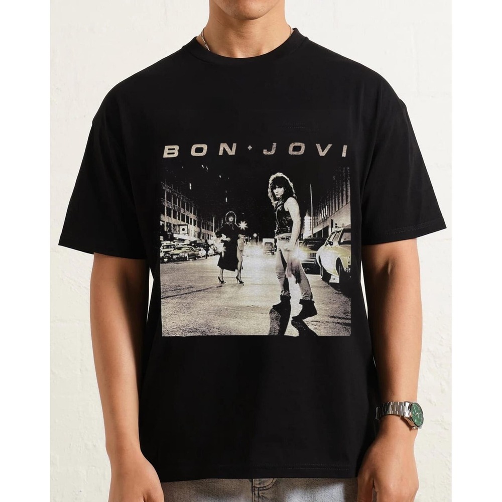 Jon Bon Jovi 90s T-shirt Hard Rock Glam Metal